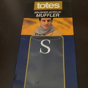 Men's totes Brushed Acrylic Muffler. Monogram "S".
